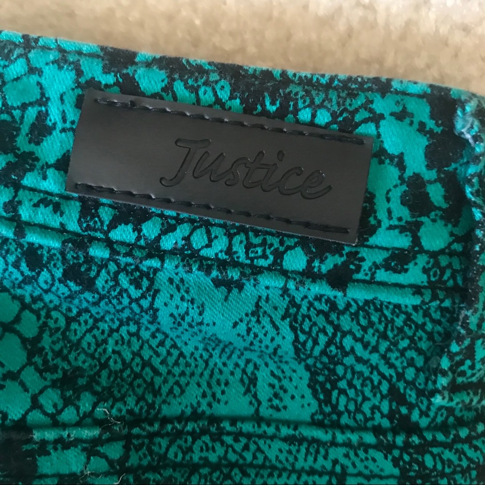 GIRLS Spring Python print Justice skinny pants - Picture 3 of 4